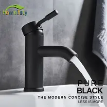 Hownifety robinet de salle de bains noir, robinet mitigeur d'évier d'eau chaude et froide, robinets de lavabo à peinture en acier inoxydable, robinets à trou unique