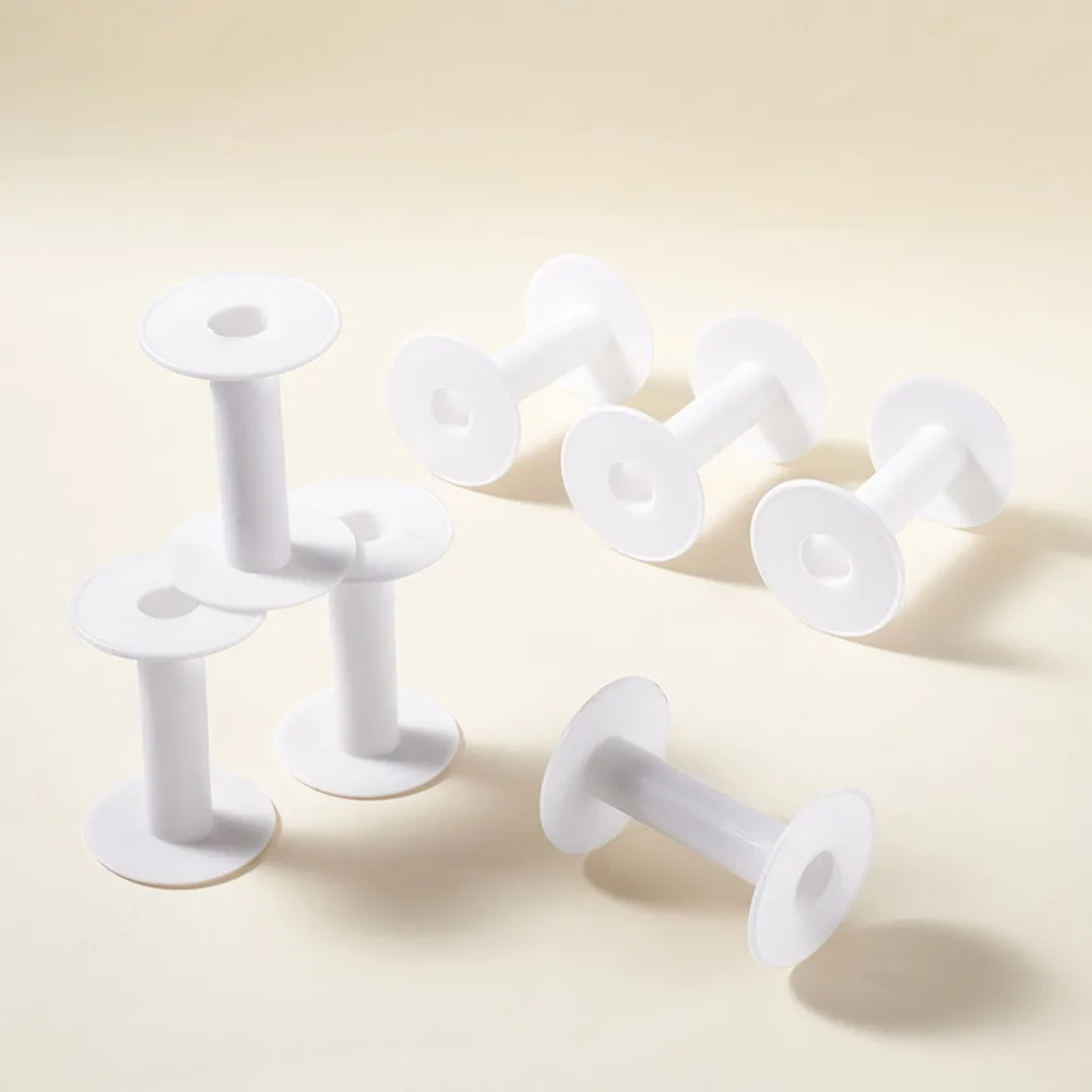 

50pcs 67x96mm Plastic Empty Spools for Wire Home Sewing Machine Thread String Bobbins Accessories Handwork, White