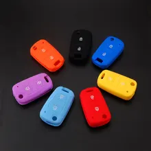 BBQ@ FUKA 7 цветов 2 кнопки силиконовый дистанционный флип-ключ держатель Чехол Брелок оболочка для hyundai Accent IX35 Verna Elantra