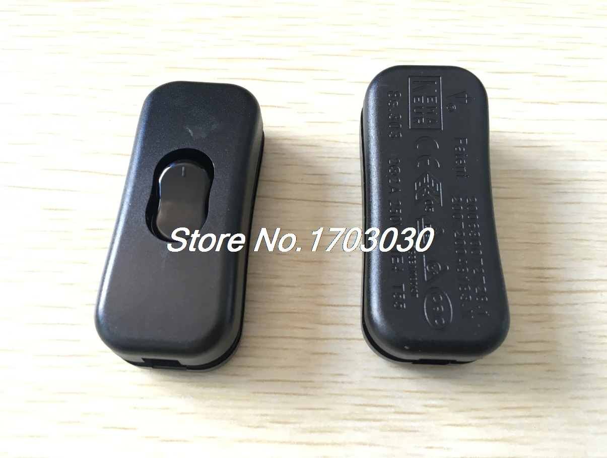 

10PCS Single Pole ON OFF Control In Line Cord Switches Black 250V 2A