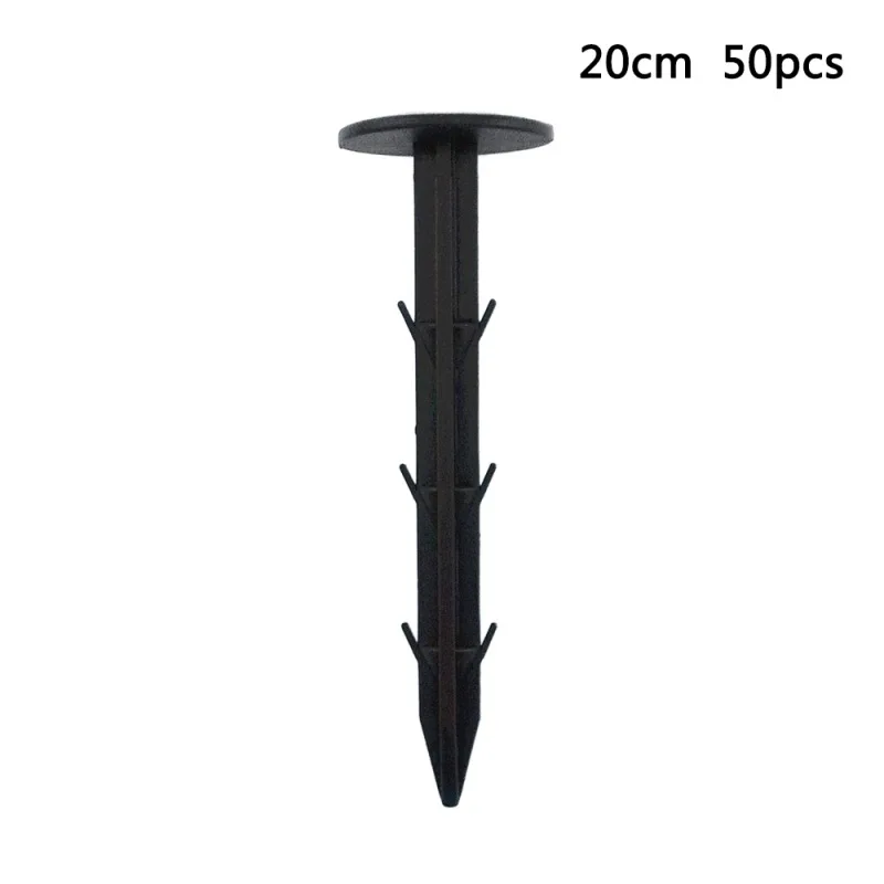 50 Pcs Plastic Garden Stakes Anchors Plastic Landscape Anchoring Spikes For Keeping Garden Netting Down Holding Down The Tarps