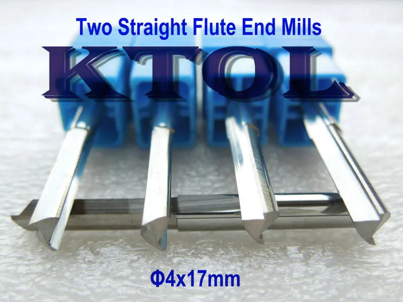 

4*17mm Shank Two Flutes Straight Router Bits for Wood MDF Foam Solid Carbide Endmill Cutter Woodworking Slotting Milling Tools