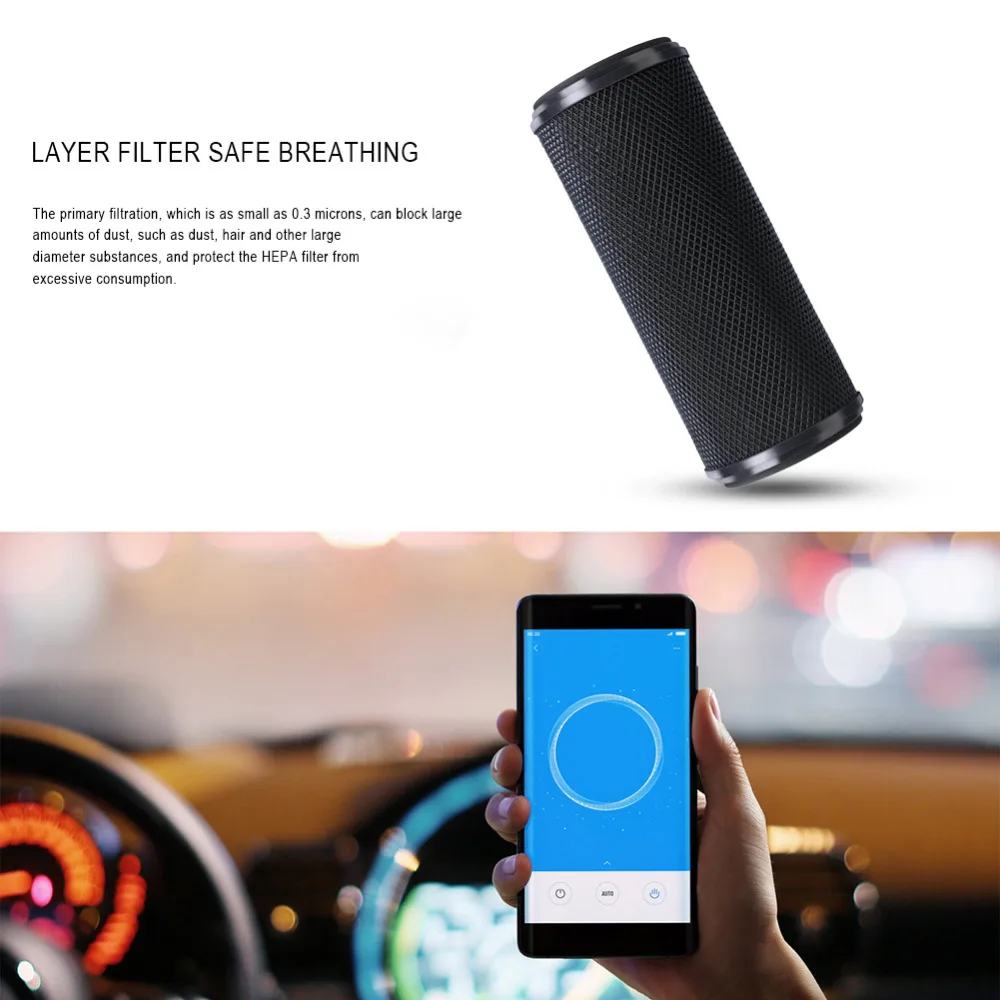 Xiaomi Mijia автомобильный очиститель воздуха фильтр активированный уголь улучшенная версия формальдегида PM2.5 Очистка для Mijia автомобильный очиститель воздуха