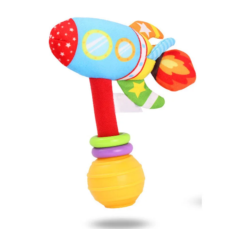 Мультяшная детская погремушка, игрушечный автомобиль, ракета, для новорожденных, для мальчиков и девочек, ручной Колокольчик, игрушки для детей 0-12 месяцев, детская коляска, кровать, игрушки, Speelgoed