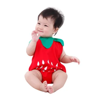 

Boys Girls Cartoon Newborn Baby Lovely Bodysuit Fruit Strawberry Pineapp Lovely Daddy Mommy Bebe Top Sell Kız Bebek Yaz Giyim