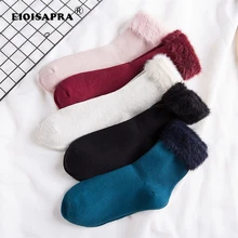 [EIOISAPRA] Японские зимние Плотные хлопковые носки, женские теплые мягкие носки, женские длинные забавные носки по щиколотку или подарок для женщин