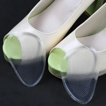 

Transparent silicone Toe Pads Gel Forefoot Pad Feet Care High heels footPad Half Insole Foot Care Sore Feet Pain Pedicure Z26301