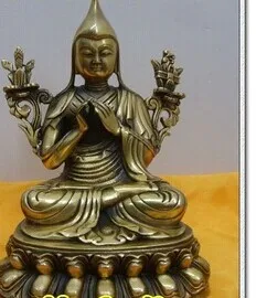 

Tibetan Buddhist bronze LA MA BUDDHA, Tsongkhapa buddha statue 19 cm 1.2 KG