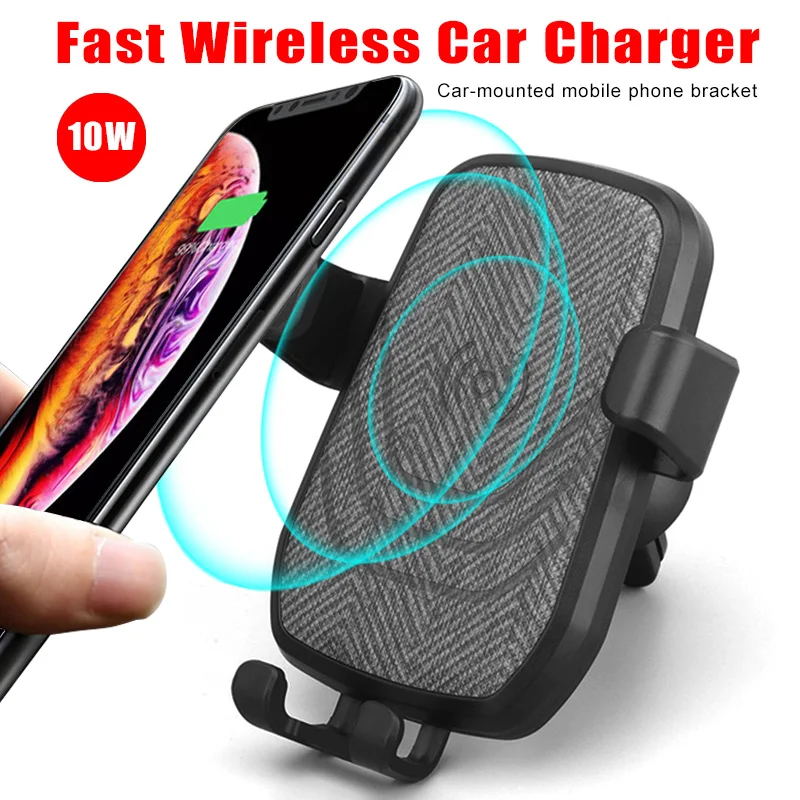 NEW Car Mount Qi Wireless Charger For iPhone XS Max X XR 8 Fast Wireless Charging Car Phone Holder For Samsung Note 9 S9 S8