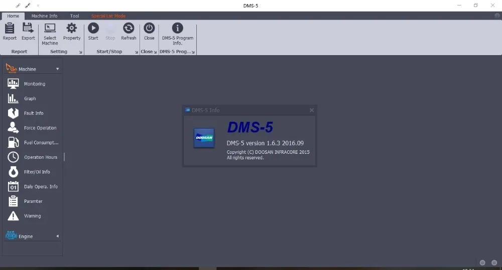 Doosan экскаватор/фронтальный погрузчик программа мониторинга DMS 5 v1.6.3|ПО| |
