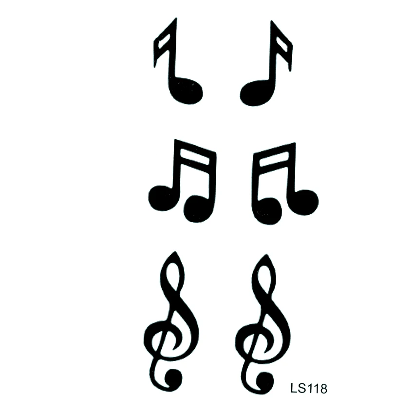 Музыкальная нота Водонепроницаемый Временные татуировки Для мужчин Красота поддельные тату татуировки наклейки Pesca рисунок «Hello Kitty»