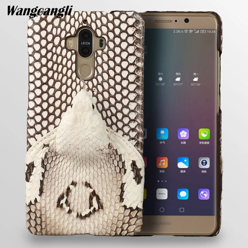 

Luxury Leather python skin cover back cover For HUAWEI Mate 9 case python skin high-end custom phone case For HUAWEI P20
