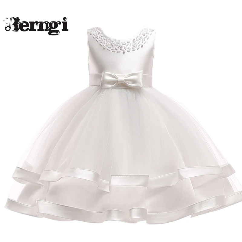 Berngi/Фирменные качественные Платья с цветочным принтом для девочек; летняя стильная одежда принцессы для девочек; одежда без рукавов с вышивкой для детей - Цвет: D5