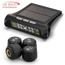 Smart Car TPMS Tyre Pressure Monitoring System Solar Power charging Digital LCD Display Auto Security Alarm Systems