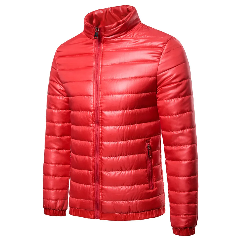 

Men's thin section of new fund of 2019 autumn winters down cotton-padded jacket collar pure color cotton