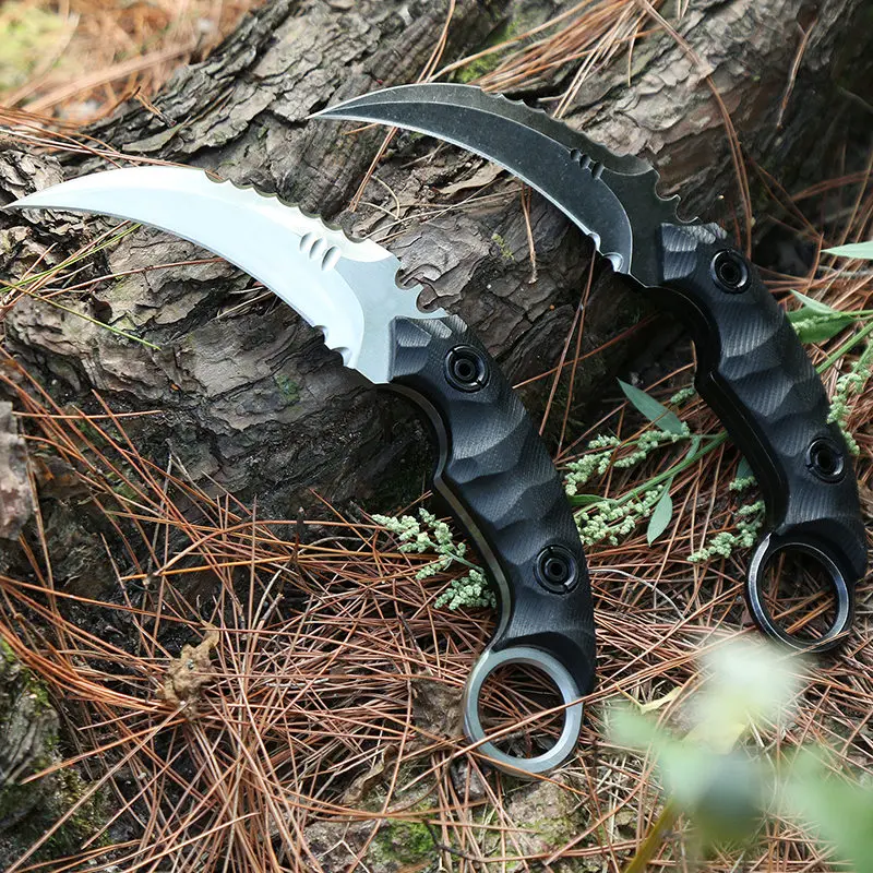 Fisharks сверхмощный тактический нож с фиксированным лезвием Karambit D2 лезвие G10 ручка охотничий Скинер Hawkbill выживания CSGO коготь ножи