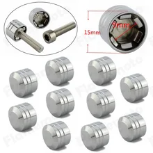 Chrome Motorcycle Bolt Cap Cover CNC 3 8 Schrauben Inner Hoel 9mm Motor Screw Cap Cover
