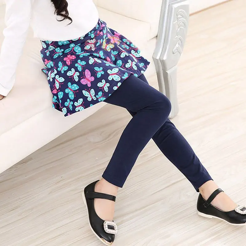 

Bebe Kids Girl's Tutu Floral Flower Skirt Culottes Leggings Pants 3-11Y Spring Autumn