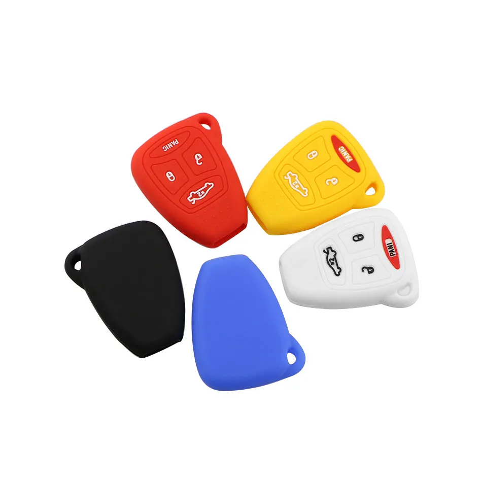

Silicone Car Key Case Cover for Jeep Wrangler Compass Liberty for CHRYSLER 300 PT Cruiser Sebring Dodge Caliber Nitro