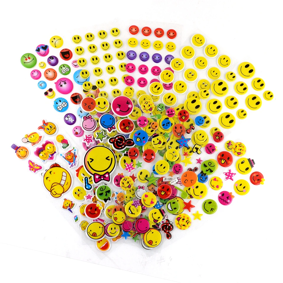 

New Cute Head Smiling Stickers Smile face Stickers Children Kids Toy For Phone Notebook massage Christmas gift birthday present