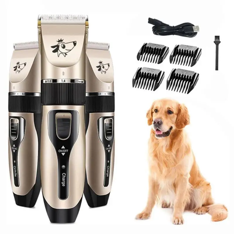 Pet Electric Clipper Rechargeable Low-noise USB Pet Dog Hair Trimmer Shaving Electric Cat Dog Hair Trimmer Grooming Cutter