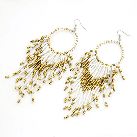 Vintage Ethnic bohemian Beads Earrings Tassel earring Wholesale jewelry Free Shipping - Image 4