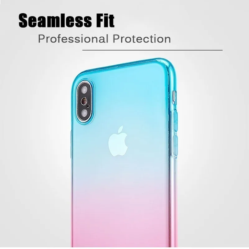 Роскошный брендовый чехол для IPhone X Xr Xs с градиентом задняя крышка из ТПУ Apple Phone