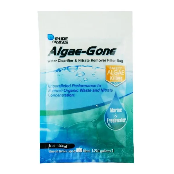 

Remove algae, remove protein package, fish tank, algae removal agent, aquarium filter material, and remove nutrients.