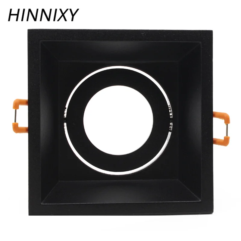 Hinnixy светодиодный антибликовый квадратный светильник с двойным кольцом 95 мм С Вырезанным отверстием 85-265 в встраиваемый потолочный светильник GU10 сменная лампа