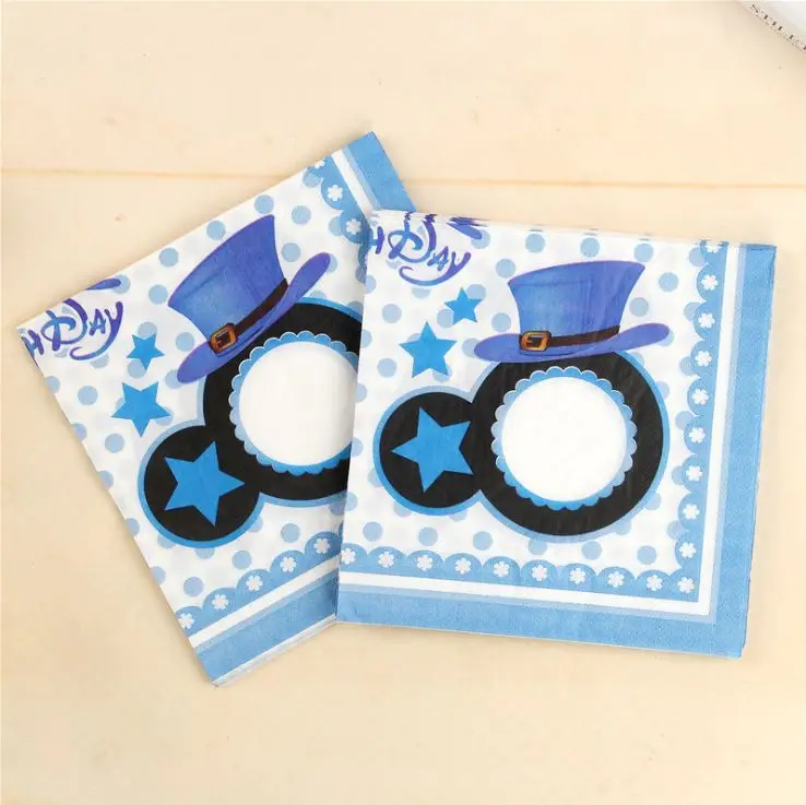 

20pcs/lot Cartoon Mickey Minnie Napkins, Disposable Napkin Rings, Cartoon Theme Party DecorationTableware Party Supplies