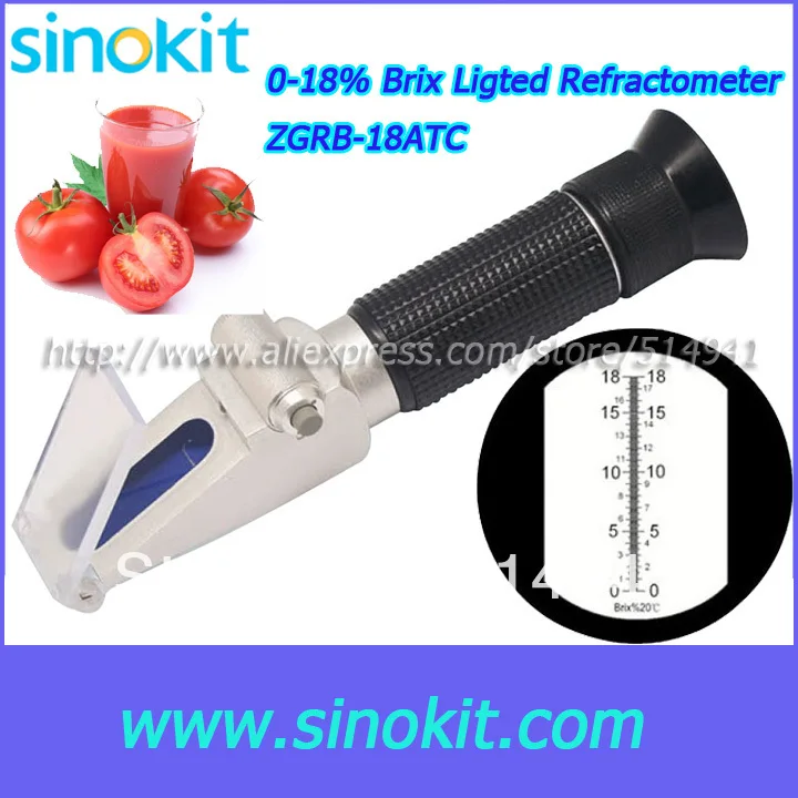 

Supplier 0-18% Brix Lighted Refractometer ZGRB-18ATC