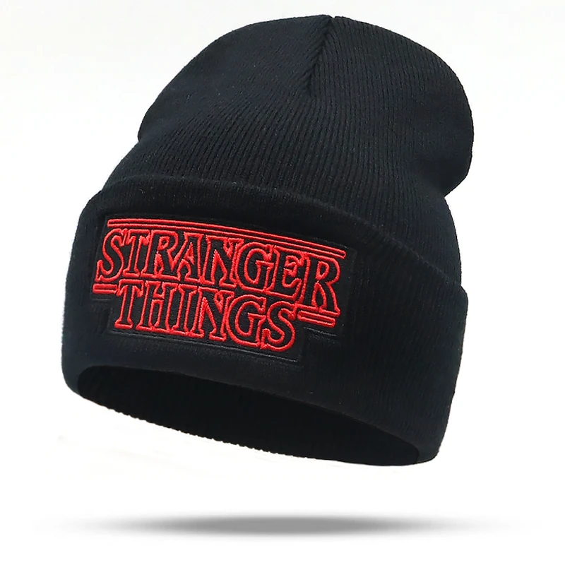 

Autumn winter New Fashion STRANGER THINGS embroidery knitted beanies letter knitted hats unisex beanie hat outdoot ski caps