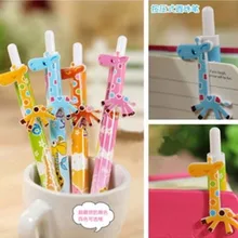 3 шт/лот ученики Обучающие канцелярские товары 05 мм олень шариковый карандаш, Канцтовары для учащихся сладкие животные мультфильм Жираф 12 г