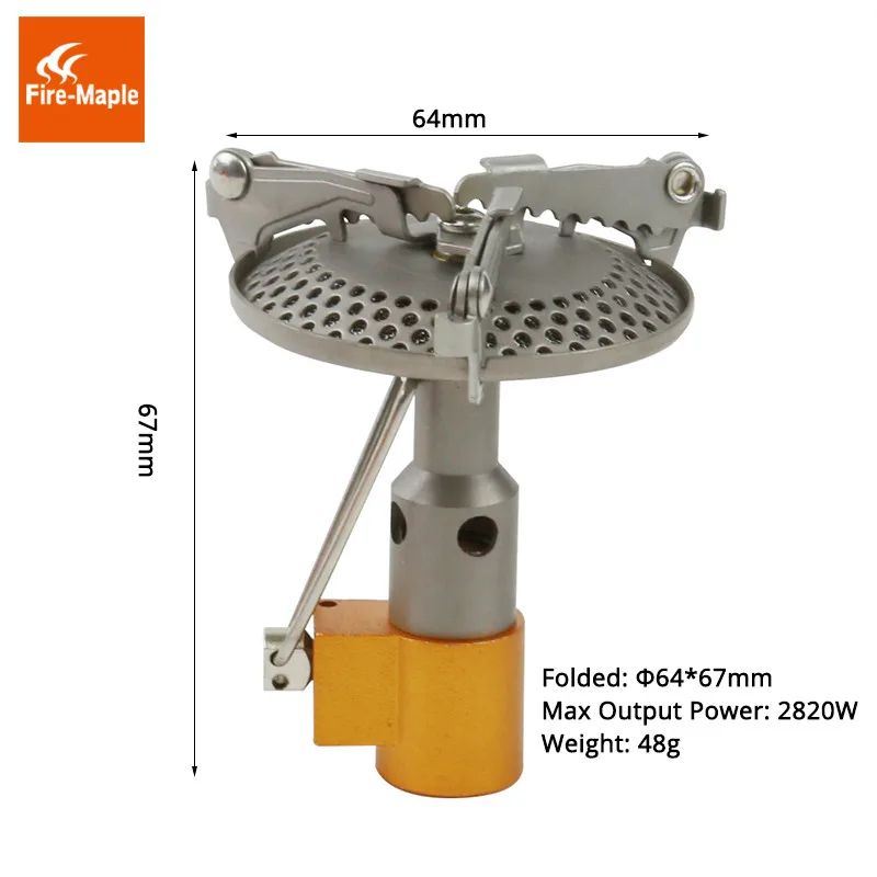 Огонь Клен FMS-116T Открытый Мини Кемпинг печи газовые горелки для альпинизма 48 г 2300 Вт портативный легкий титан газовая плита - Цвет: FMS-116T