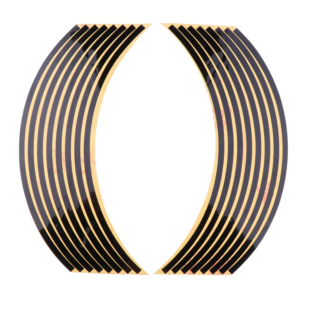 Reflective Speed Tapered Wheel Rim Tape Stripe fit Motorcycles, Cars, Trucks Glossy Vinyl - Durable And Waterproof