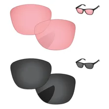 Черный и Кристалл Розовый 2 пары Замена оптические стёкла для Frogskins Солнцезащитные очки женщин рамки UVA и UVB защиты