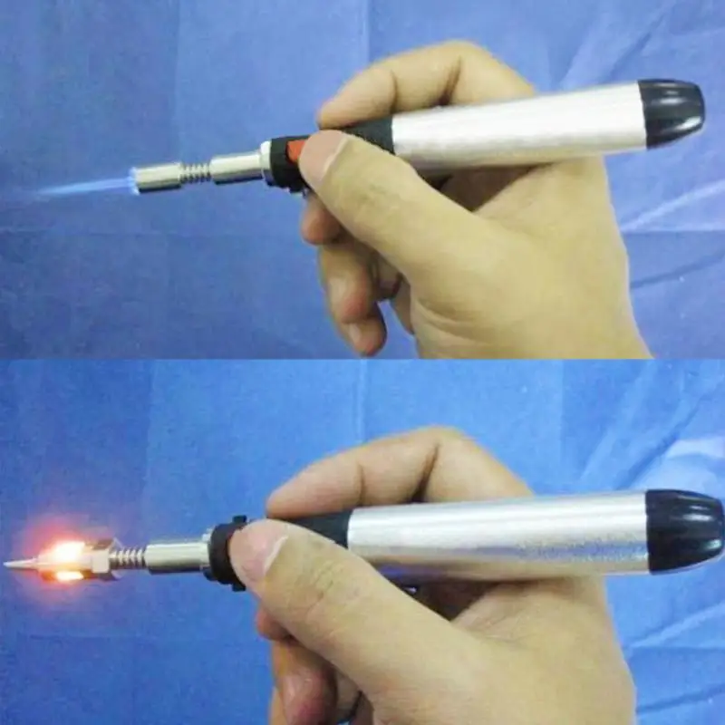 Электроника DIY инструмент 12 мл газовый дующий фонарь паяльник пистолет с наконечником инструмент беспроводная ручка горелка