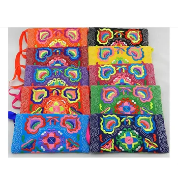 

1PC Chinese Style Ethnic Embroidery Small Coin Purses Women Vintage Handmade Fashion Clutch Bags 9 Colors