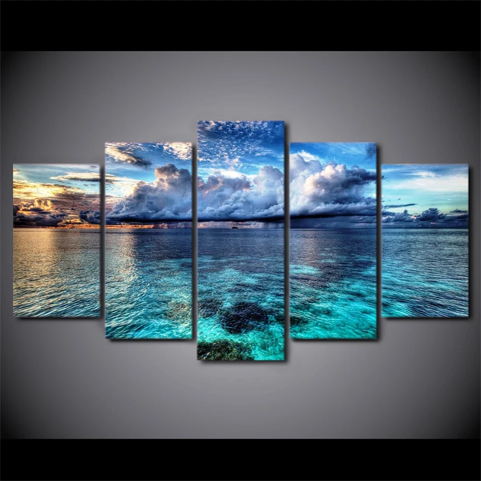 

5pcs/set 5d Diamond Embroidery Beach Seascapes 3d Diamond Painting Cross Stitch Mosaic Pattern Square Rhinestone Decor triptych