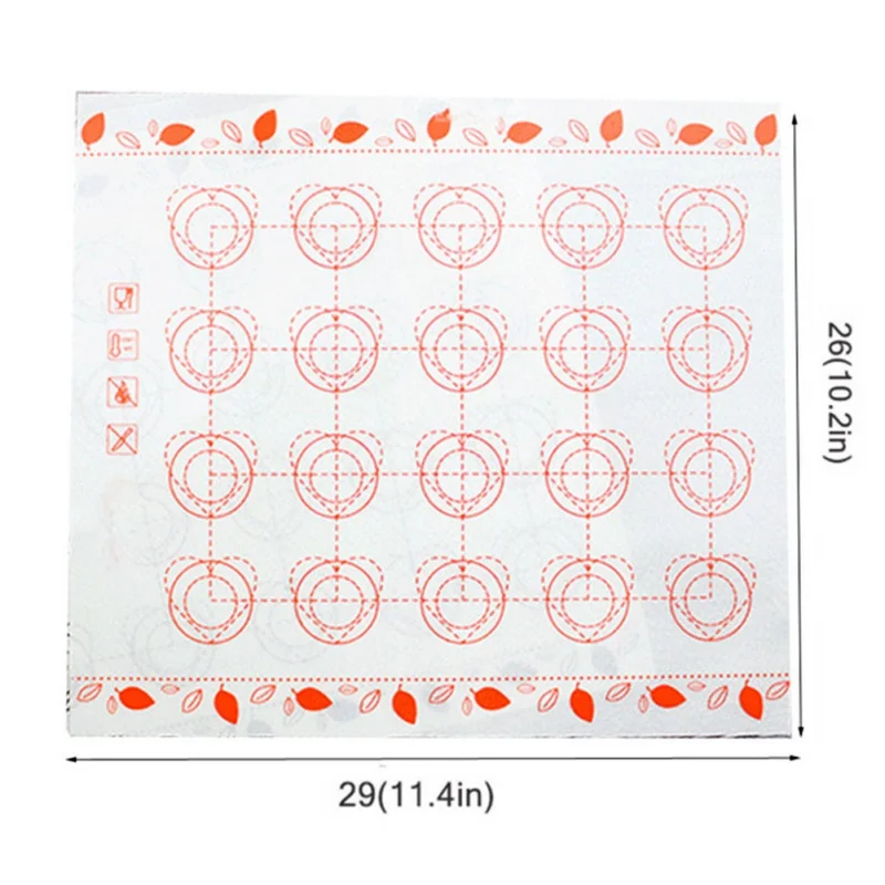40x30 см/29x26 см силиконовый коврик для выпечки жаропрочная посуда для фондан Макарон печь инструменты для выпечки тортов Кондитерские инструменты лист теста рулонные коврики Pad - Цвет: A