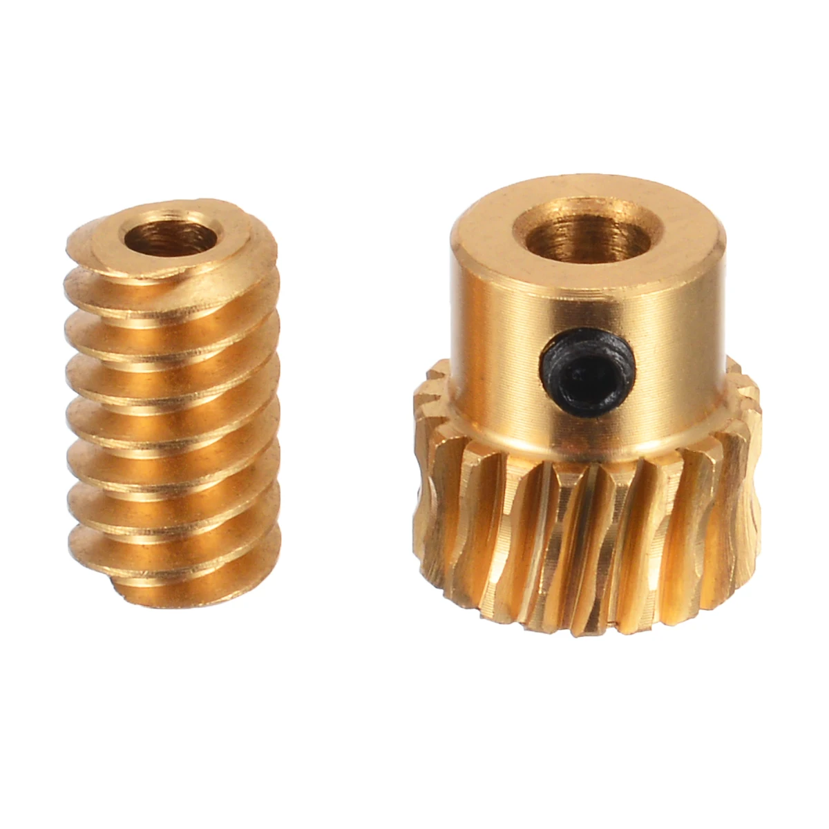 

NEW Cu Worm Wheel Gold Motor Output Brass Worm Wheel Gear 0.5 Modulus 1:10 Reduction Ratio Gear