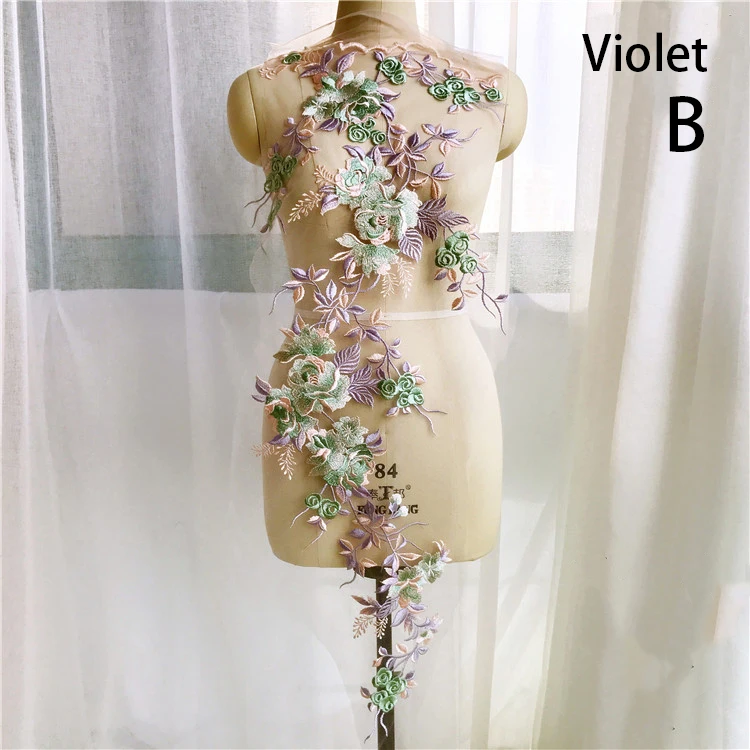 1 шт. цветок вышивка аппликация из кружева и органзы патчи цветочный пришить