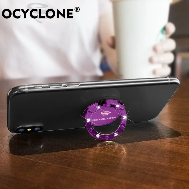 Ocyclone 360 Degree Metal Bling Bling Case Finger Ring Holder Kickstand