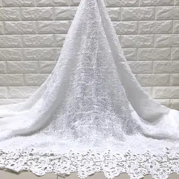 

African Lace Fabrics For Parties Wedding Milk Silk Embroidered Lace Fabric 2019 high quality lace Nigerian Lace Fabric