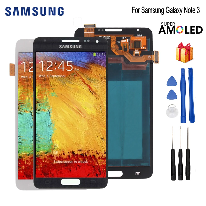 

Super AMOLED For Samsung Galaxy Note 3 LCD Display N9005 Touch Screen Digitizer For Samsung N9002 N9006 Display Screen LCD