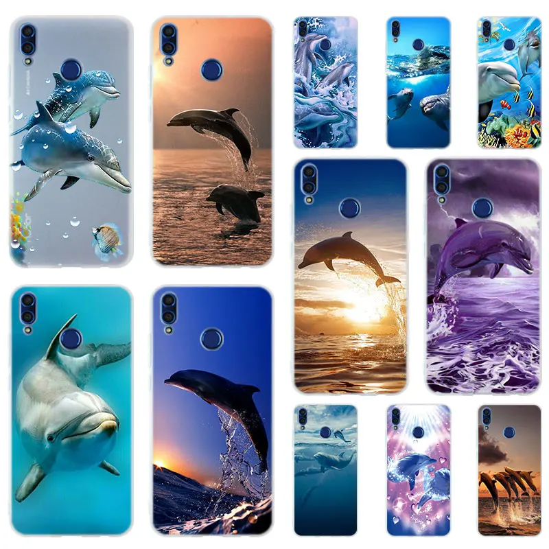 Мягкий силиконовый чехол с милым дельфином для Huawei Honor 30 20 10 9 Lite 30pro 20pro 30s 10i 9a 8a