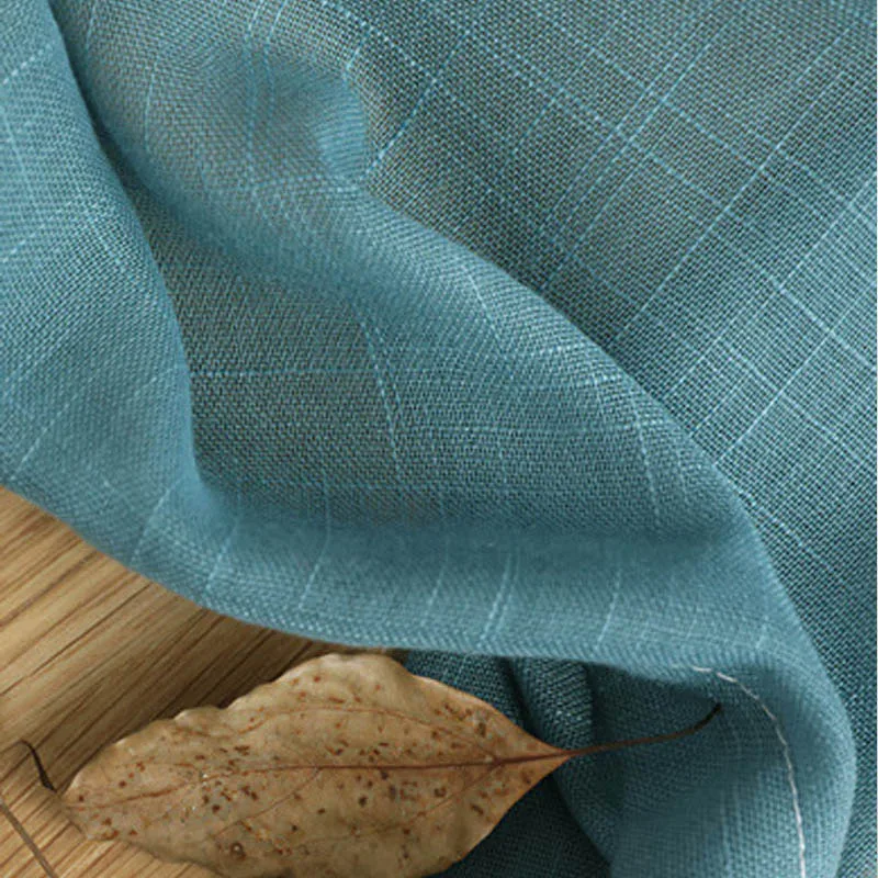 Однотонный тюль, занавески для гостиной, Современный японский хлопок и лен, легкая прозрачная вуаль, ткань для занавесок, занавески, занавески - Цвет: Tulle5