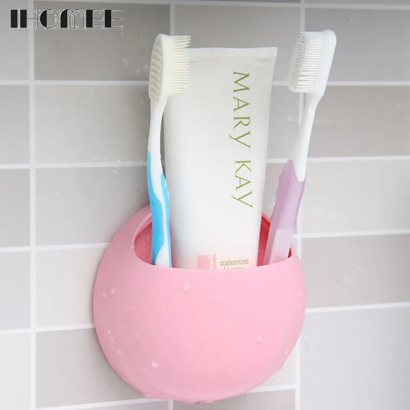 Ihomee Bathroom Accessories Toothbrush Holder Wall Suction Cups Shower