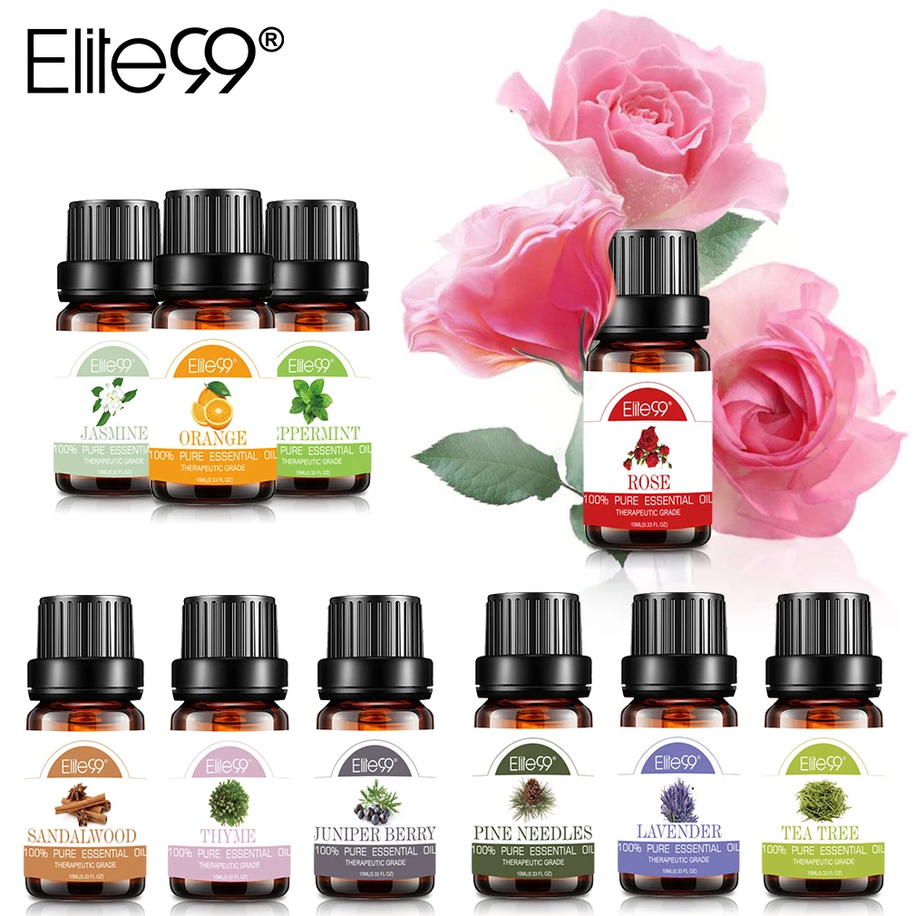 

Elite99 10ml Pure Essential Oils For Aromatherapy Diffusers Essential Oils Organic Body Relieve Stress Oil Skin Care Help Sleep