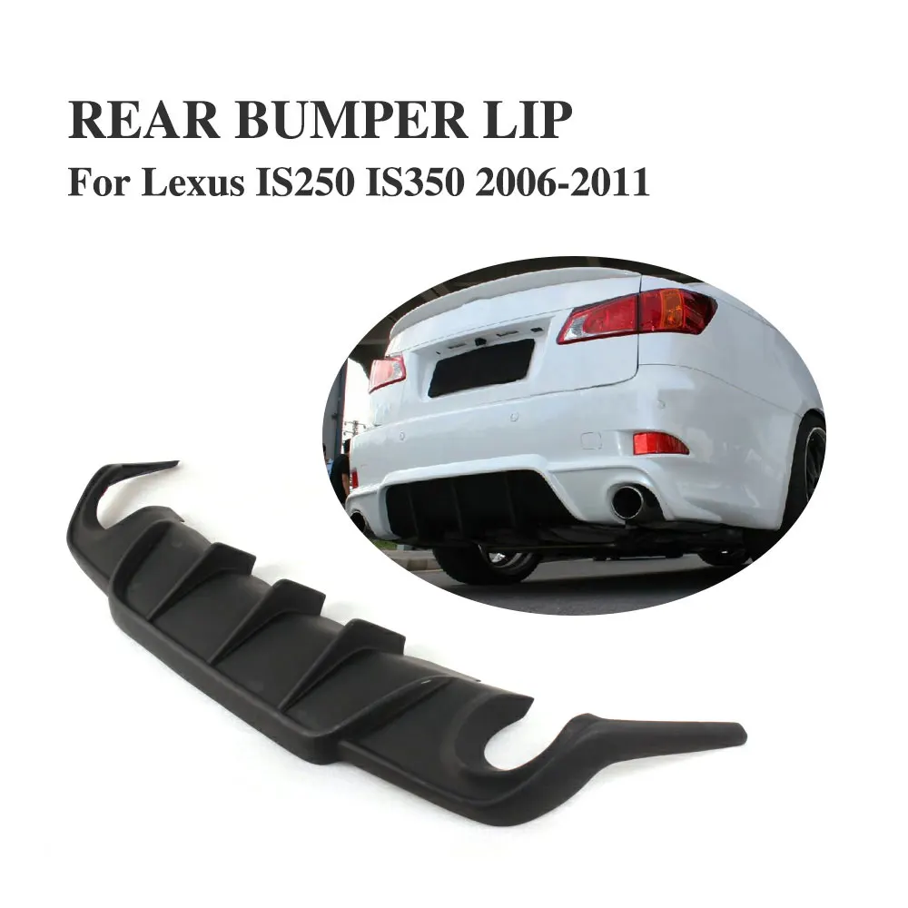 

Black PU Rear Bumper Lip Diffuser Spoiler Fit For Lexus IS250 IS350 2006-2011 Car Accessories